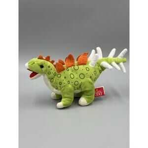 Cuddle Zoo Green Stegosaurus Plush Dinosaur 9” Stuffed Prehistoric Animal